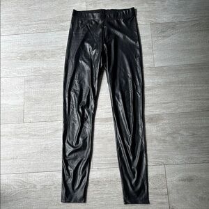 Topshop Tall Women’s Black Faux Leather Pants Leggings US 4